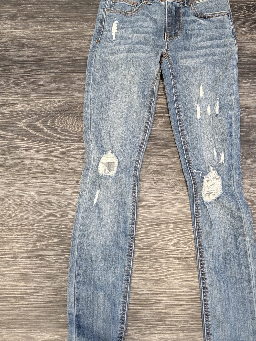 Indigo Rein Light Blue Distressed Skinny Jeans